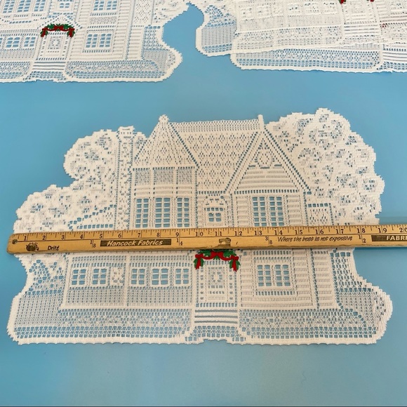 Lace‎ Christmas Placemats Homes Garland Embroidery Kitchen Table Linens - Picture 9 of 11